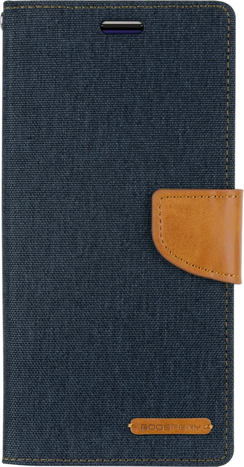 Goospery Canvas Diary For iPhone 13 Pro Max - Navy