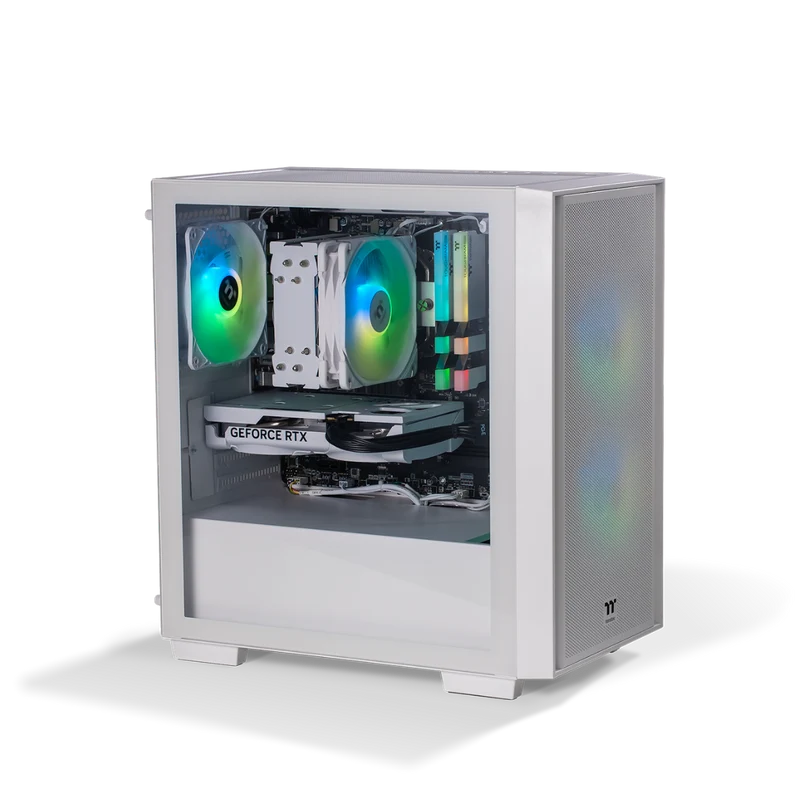 Thermaltake Genesis Ultimate V5 Snow Gaming Desktop PC (AMD 5600 / RTX 5060 / 16GB RAM)