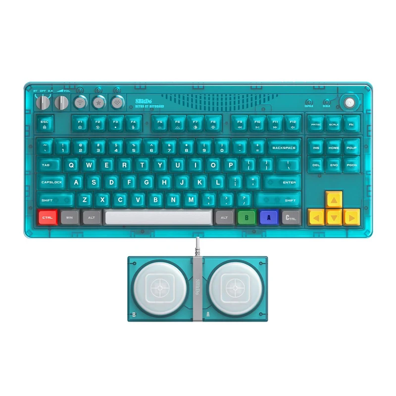 8BitDo Retro 87 Mechanical Keyboard (Clear Blue)