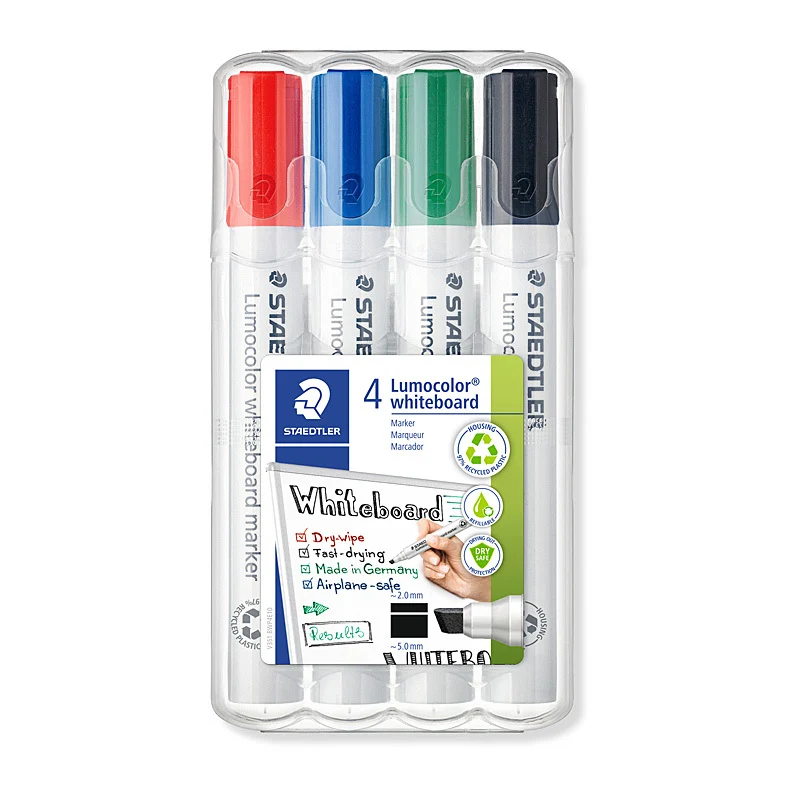 Staedtler Whiteboard Marker 351 Chisel tip (Assorted) [Case 4]