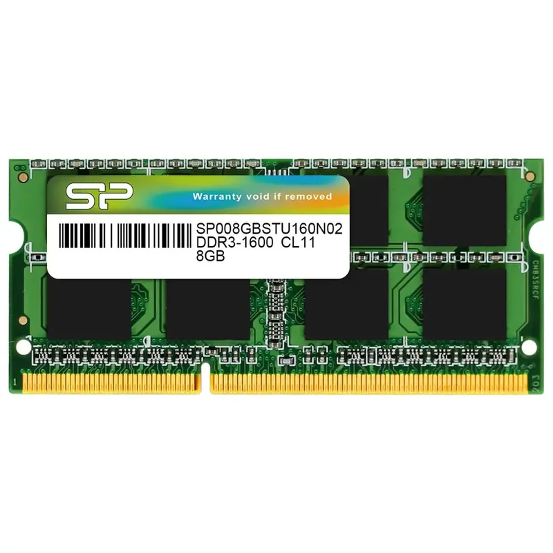 Silicon Power 8GB (1x8GB) 1600MT/s CL11 1.5V DDR3 SODIMM for Upgrade Desktop PC Laptop RAM - SP008GBSTU160N02