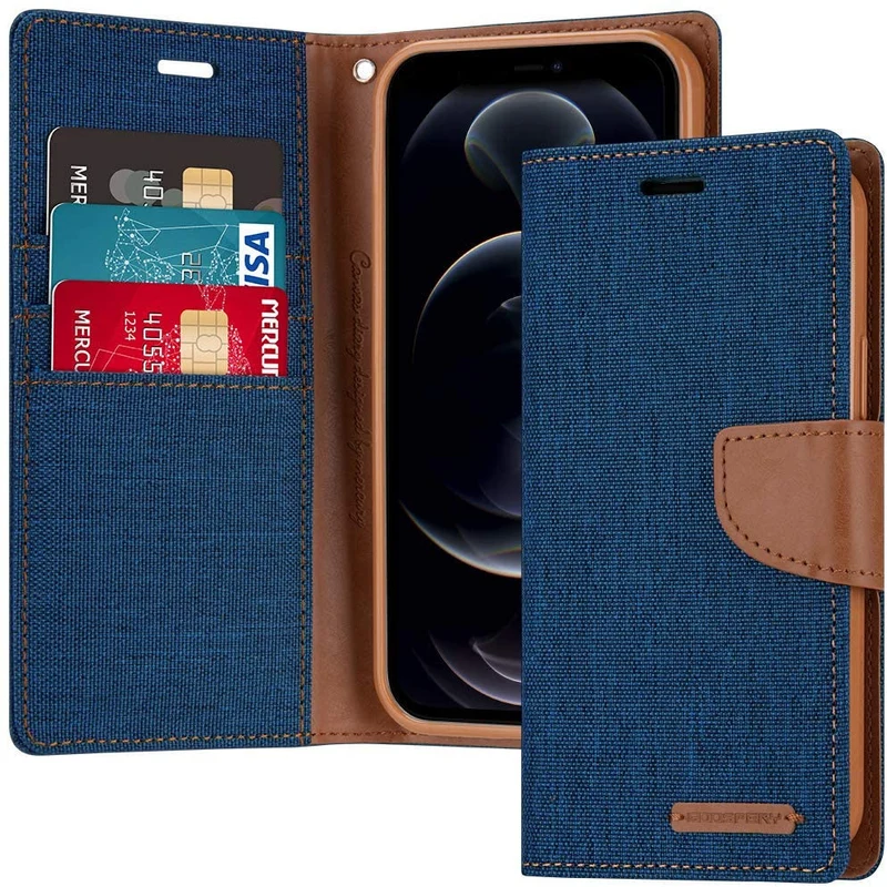 Goospery Canvas Diary for iPhone 17 Pro Max - Blue