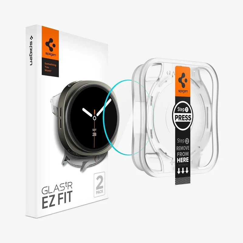 Spigen Galaxy Watch 9 / 8 44mm GLAS.tR EZ Fit Glass Screen Protector 2PCS (Clear)