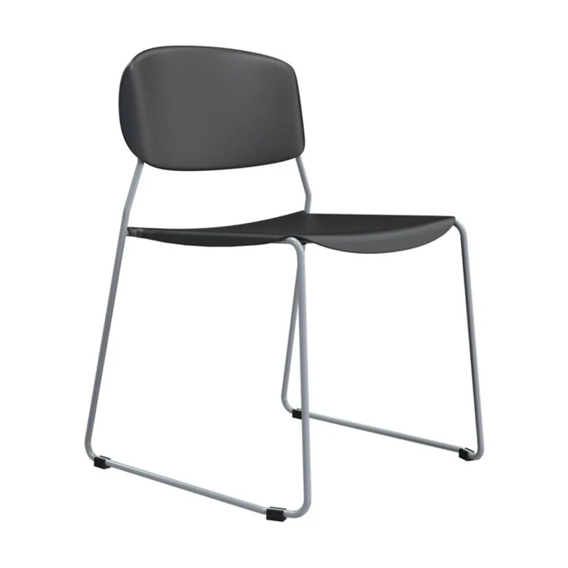 Sabia Felix Pre-Assembled Chair Cushioned Seat Lightweight Stackable Seating (Black)