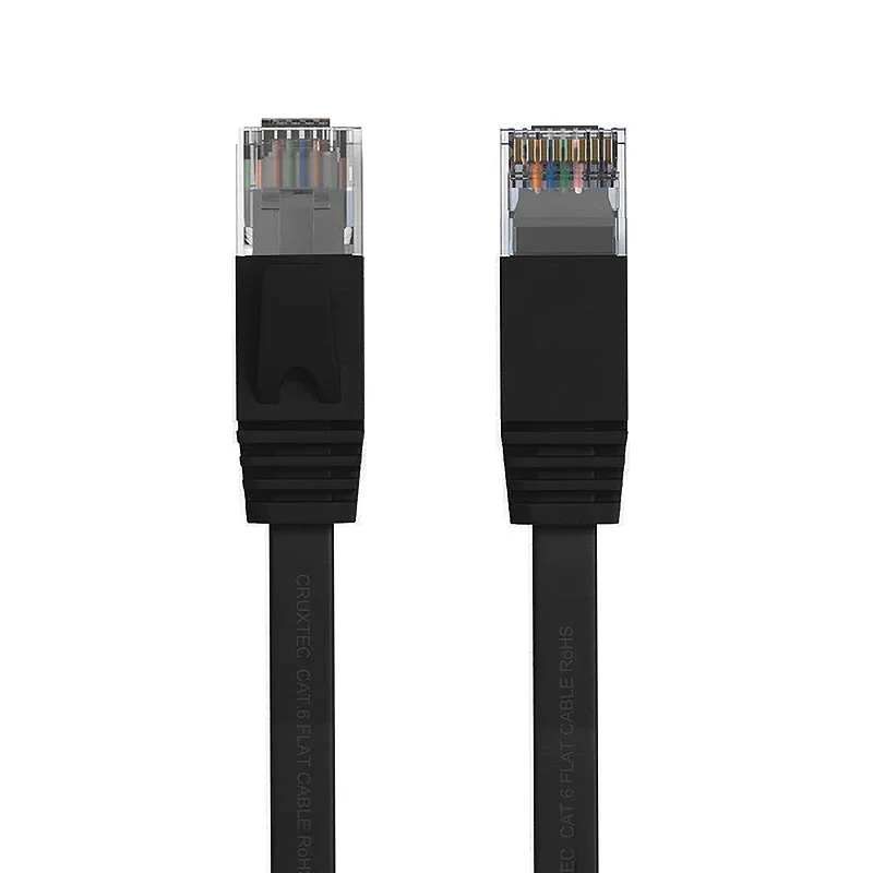 Cruxtec CAT6 UTP Flat Ethernet Cable 20m (Black)