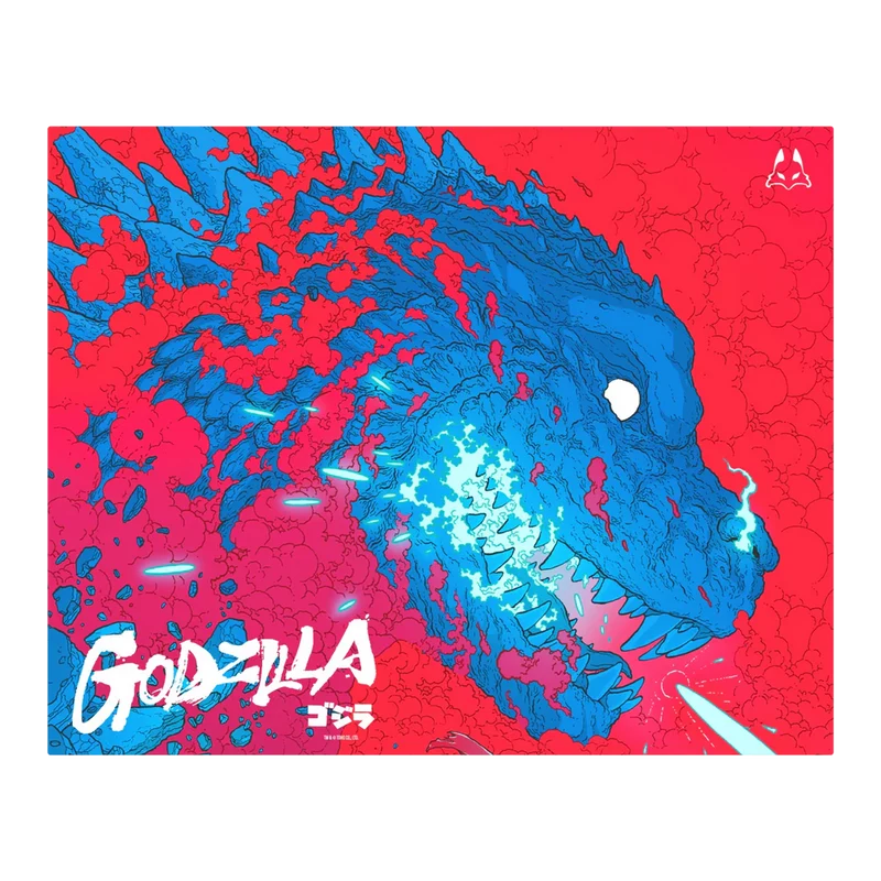 ARBITER STUDIO TENKO GODZILLA Lunar 500x400mm Glass Mousepad - Heat Ray