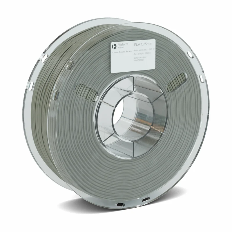 Filaform Naked PLA 3D Printer Filament 1.75mm 1kg (Peanut Brown)