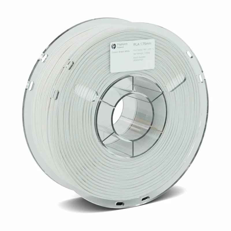 Filaform Naked PLA 3D Printer Filament 1.75mm 1kg (Bright White)