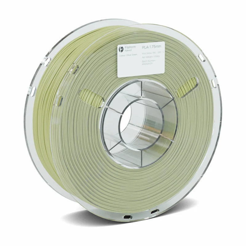 Filaform Naked PLA 3D Printer Filament 1.75mm 1kg (Olive Green)